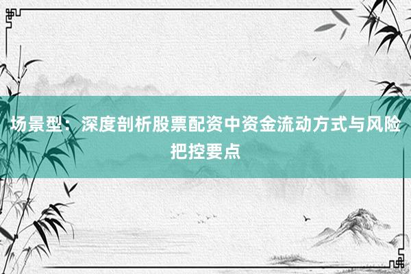 场景型：深度剖析股票配资中资金流动方式与风险把控要点