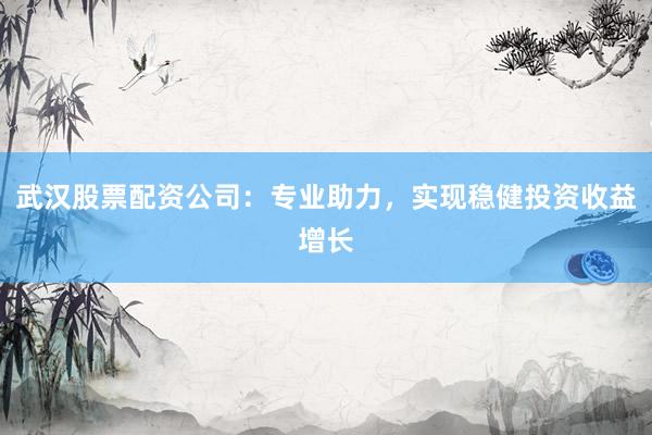武汉股票配资公司：专业助力，实现稳健投资收益增长