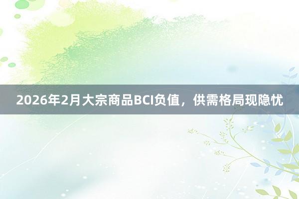 2026年2月大宗商品BCI负值，供需格局现隐忧